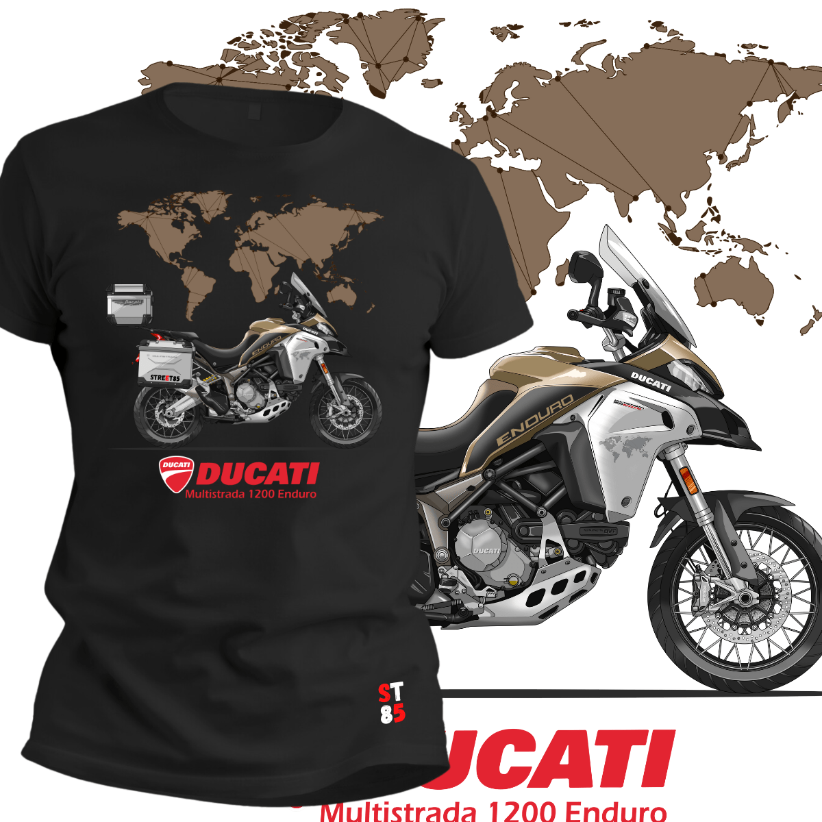 CAMISETA DUCATI MULTISTRADA 1200