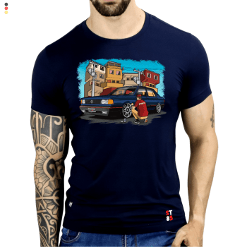 CAMISETA VOYAGE QUADRADO AZUL