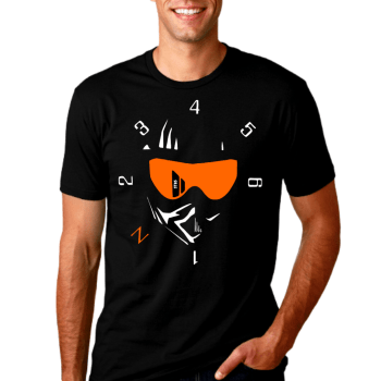 CAMISETA DE MOTOCROSS - VISEIRA LARANJA